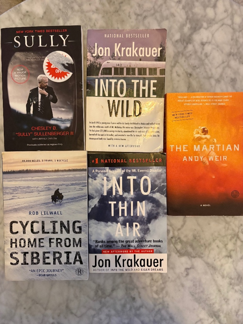 5 Book Bundle – Bestselling Fiction & Thrillers | Jon Krakauer, Rob Lilwall
